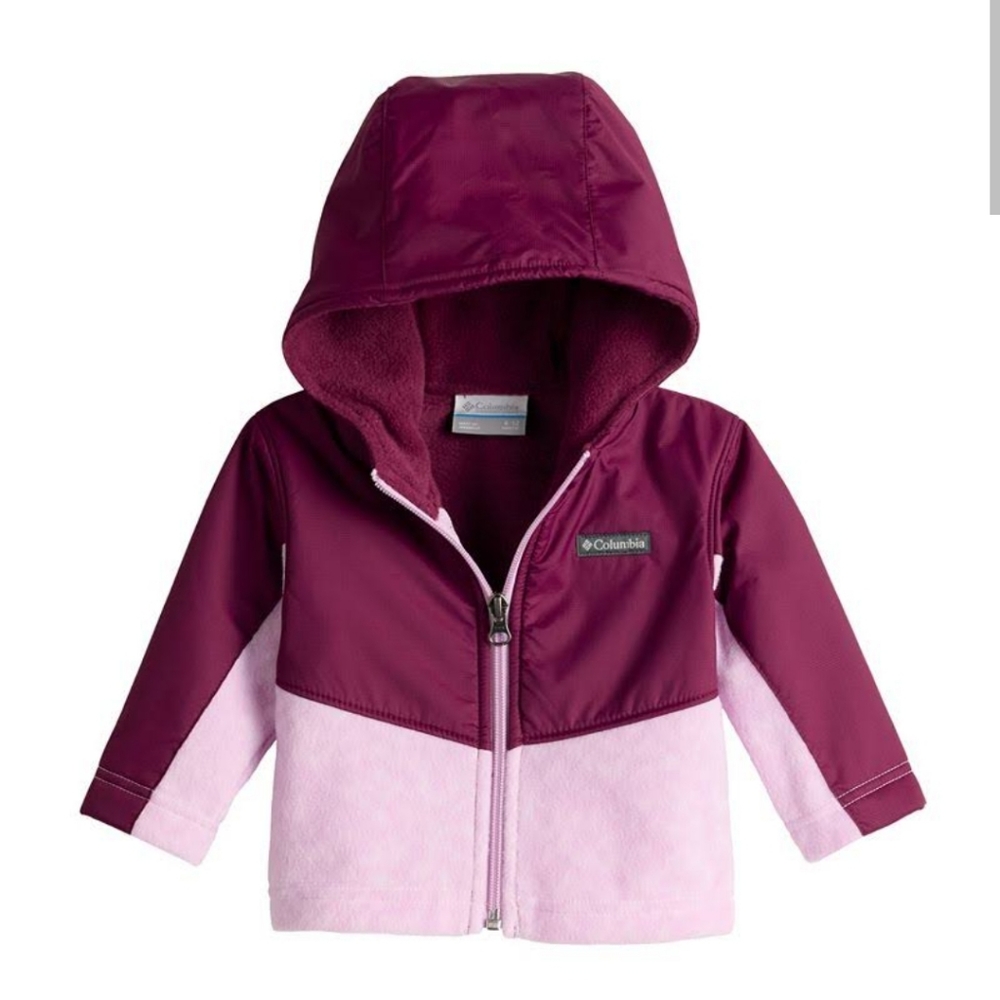 Columbia Steens Mountain infant girl full zip  fleece. Size 12 to 18 months.